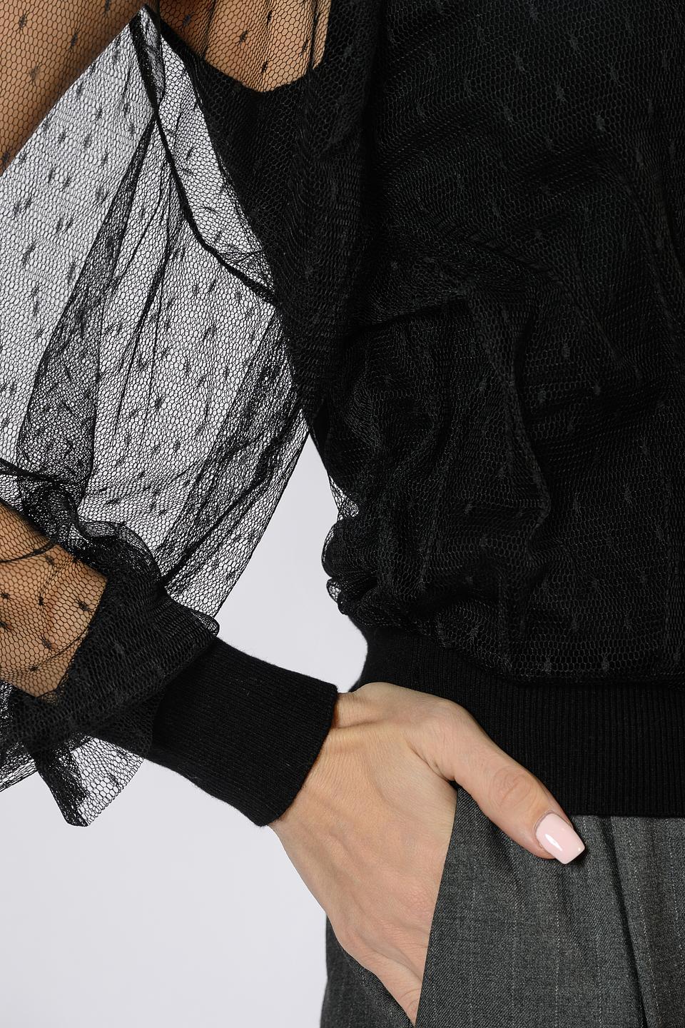 Джемпер Twin Set с рукавами-фонариками чёрный