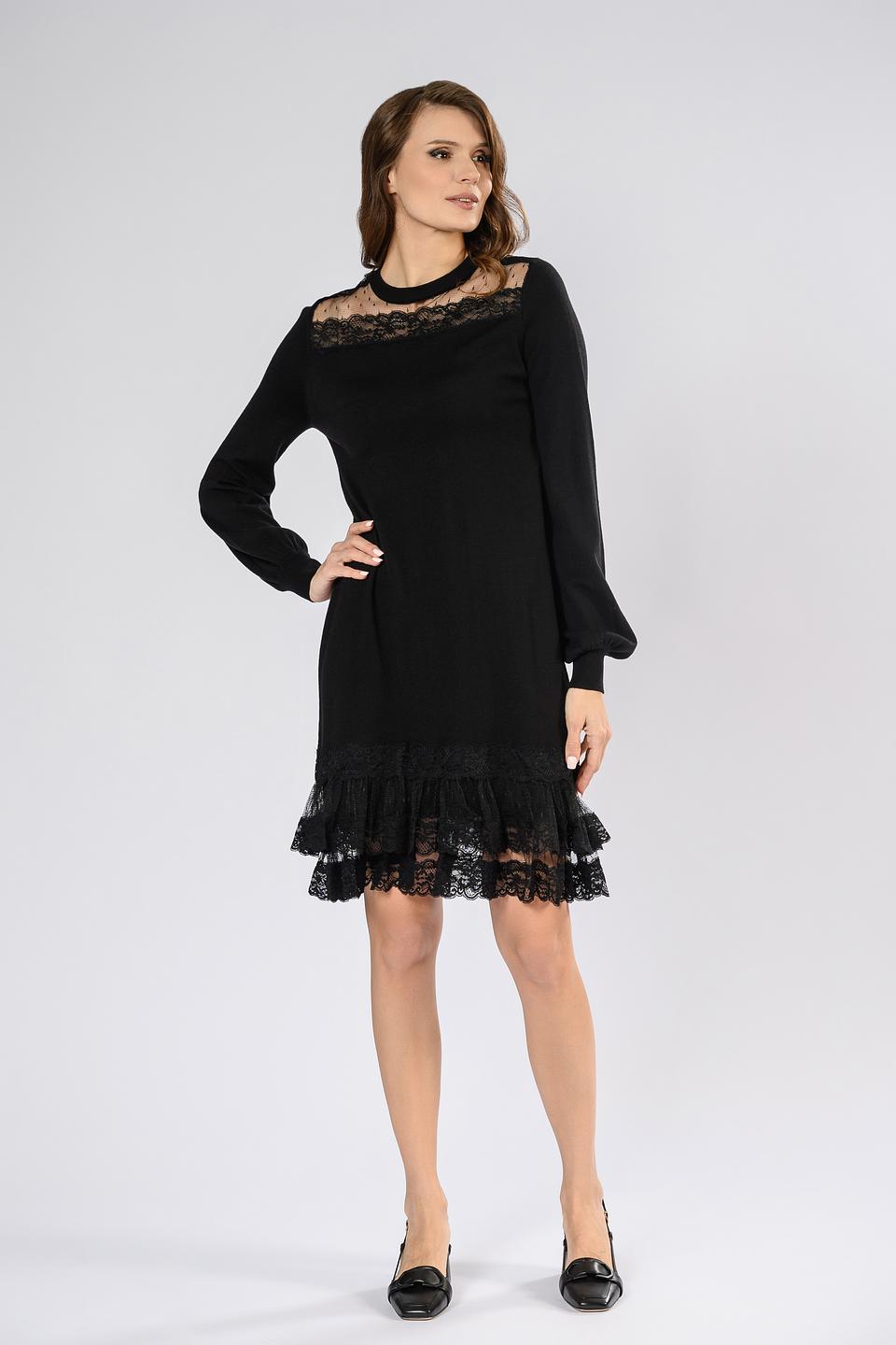 Платье Twin Set жен. с кружевом черное