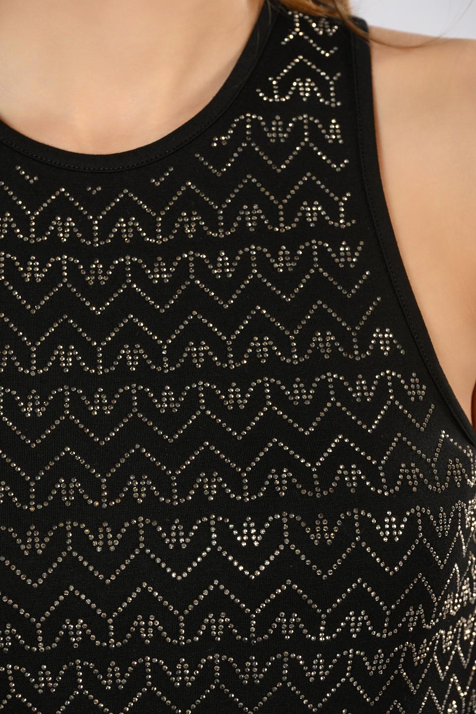 Топ Patrizia Pepe с пайетками черный