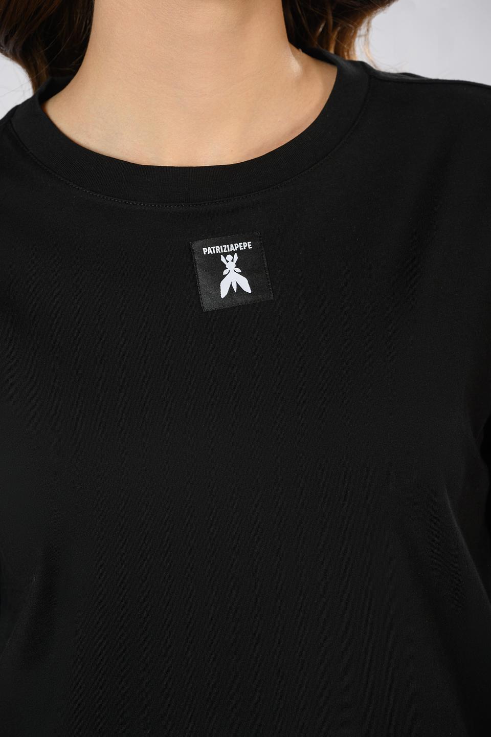 Футболка Patrizia Pepe чёрная с логотипом