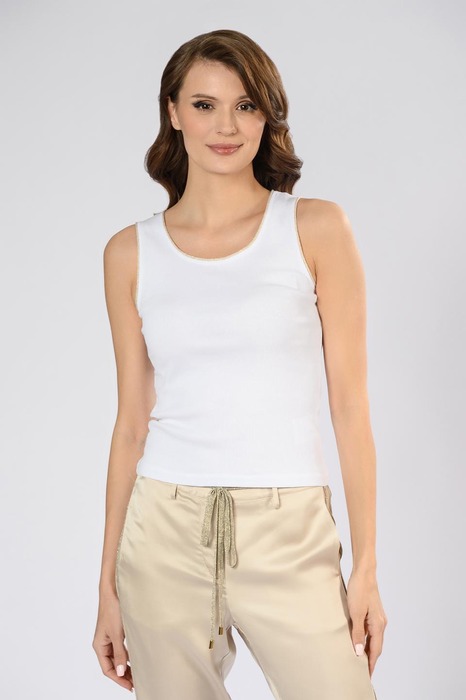Топ Tricot Chic женский белый с люрексом