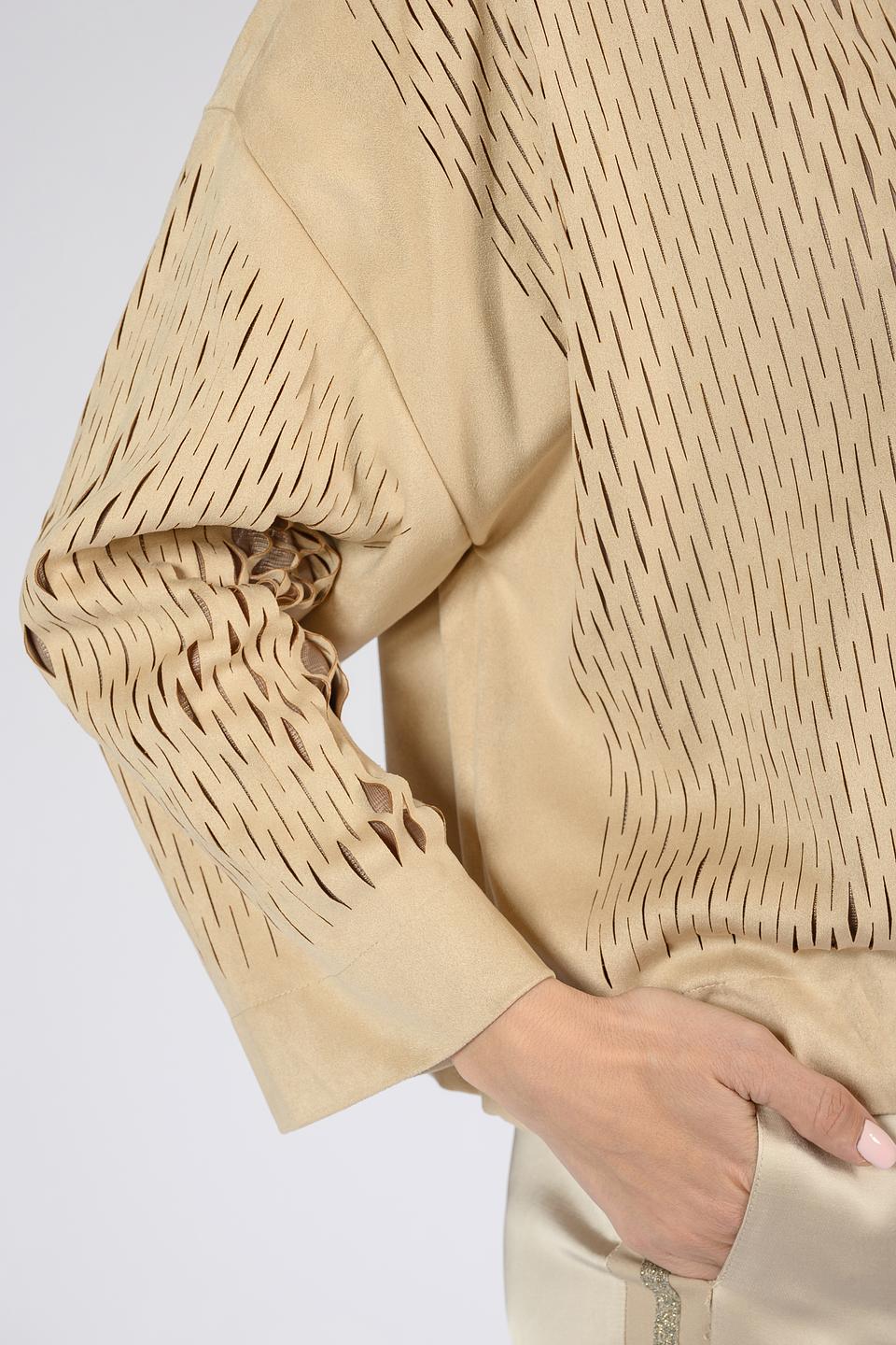 Жакет Tricot Chic с перфорацией бежевый