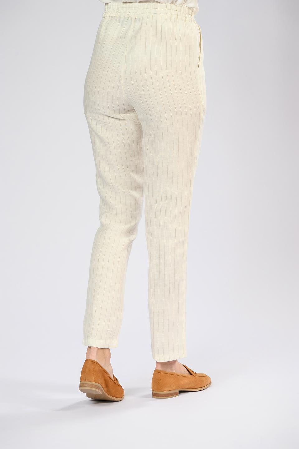 Брюки Tricot Chic в полоску бежевые