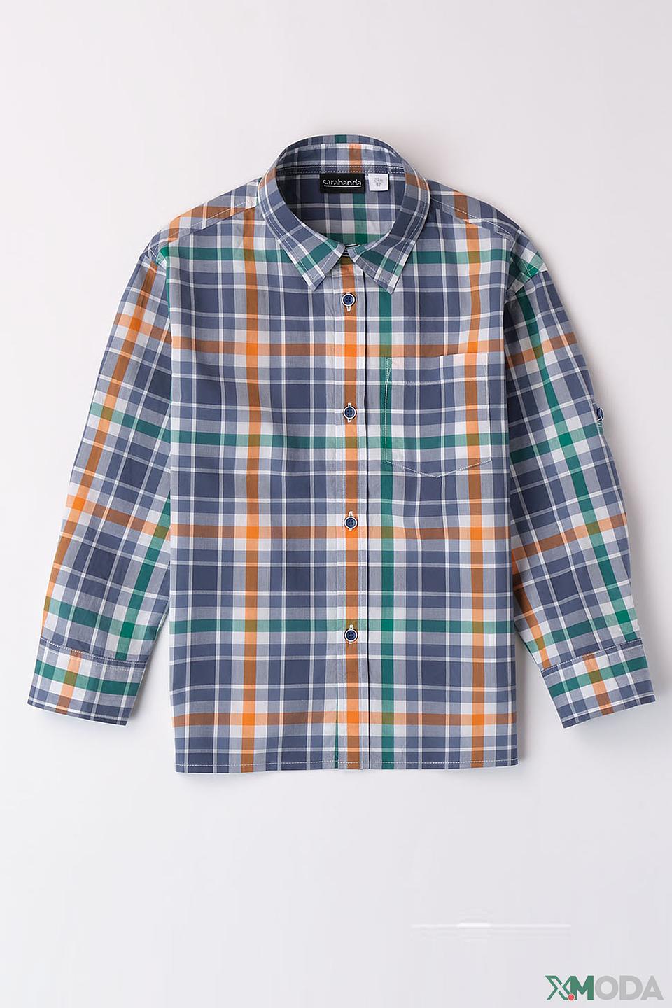 Рубашка Sarabanda в клетку голубая