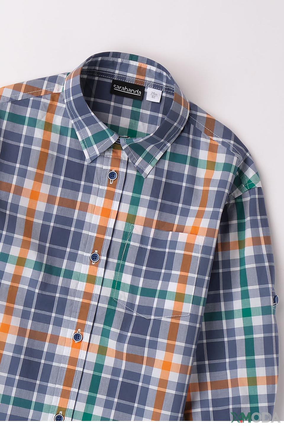 Рубашка Sarabanda в клетку голубая