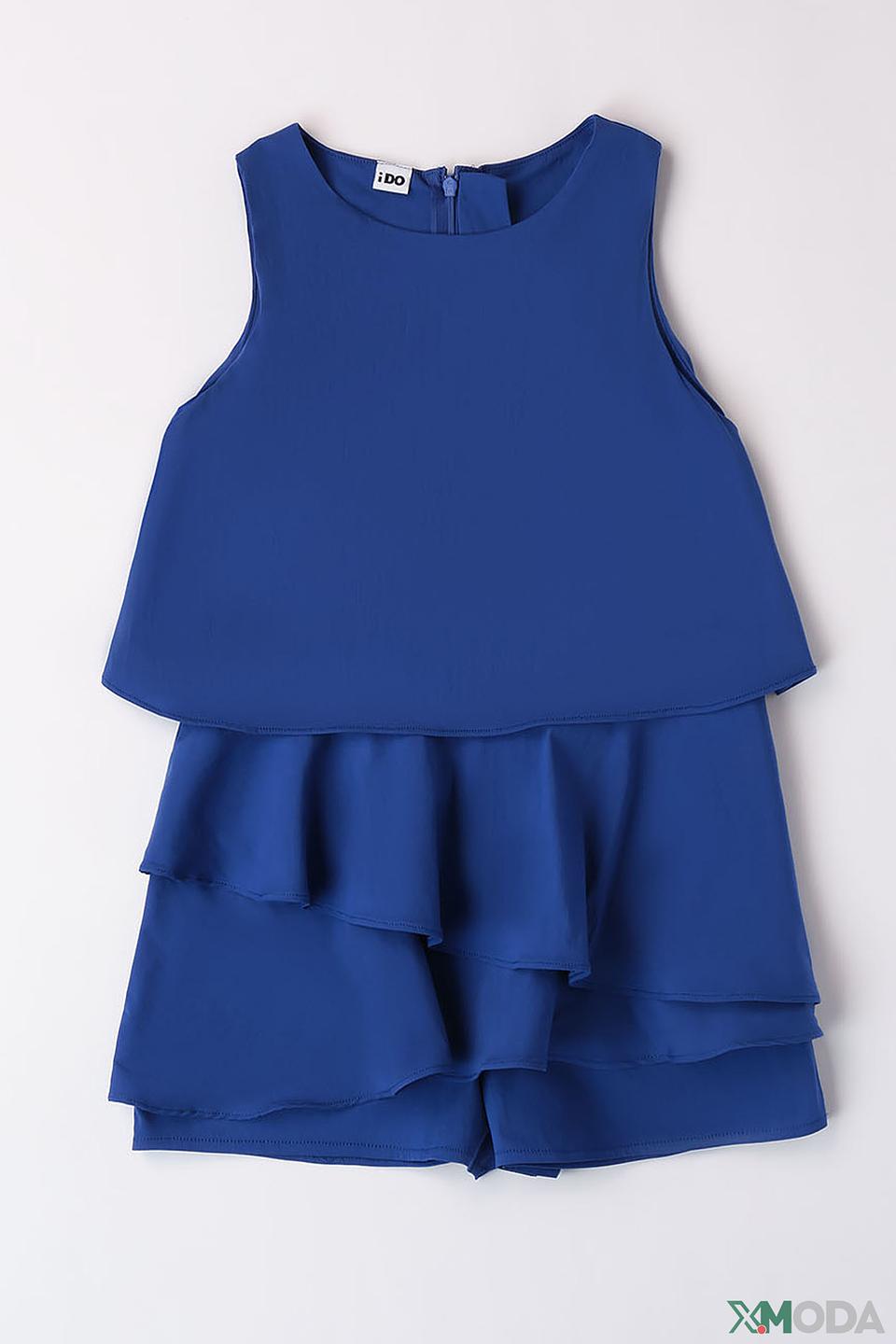 Комбинезон Ido дев. синий с воланами