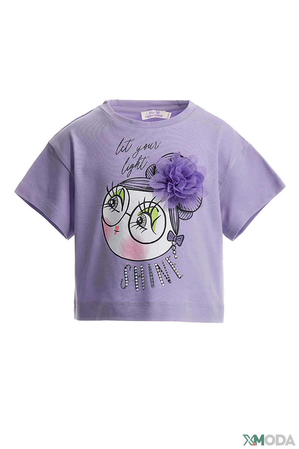 Футболка Original Marines дев. с единорогом лаванда