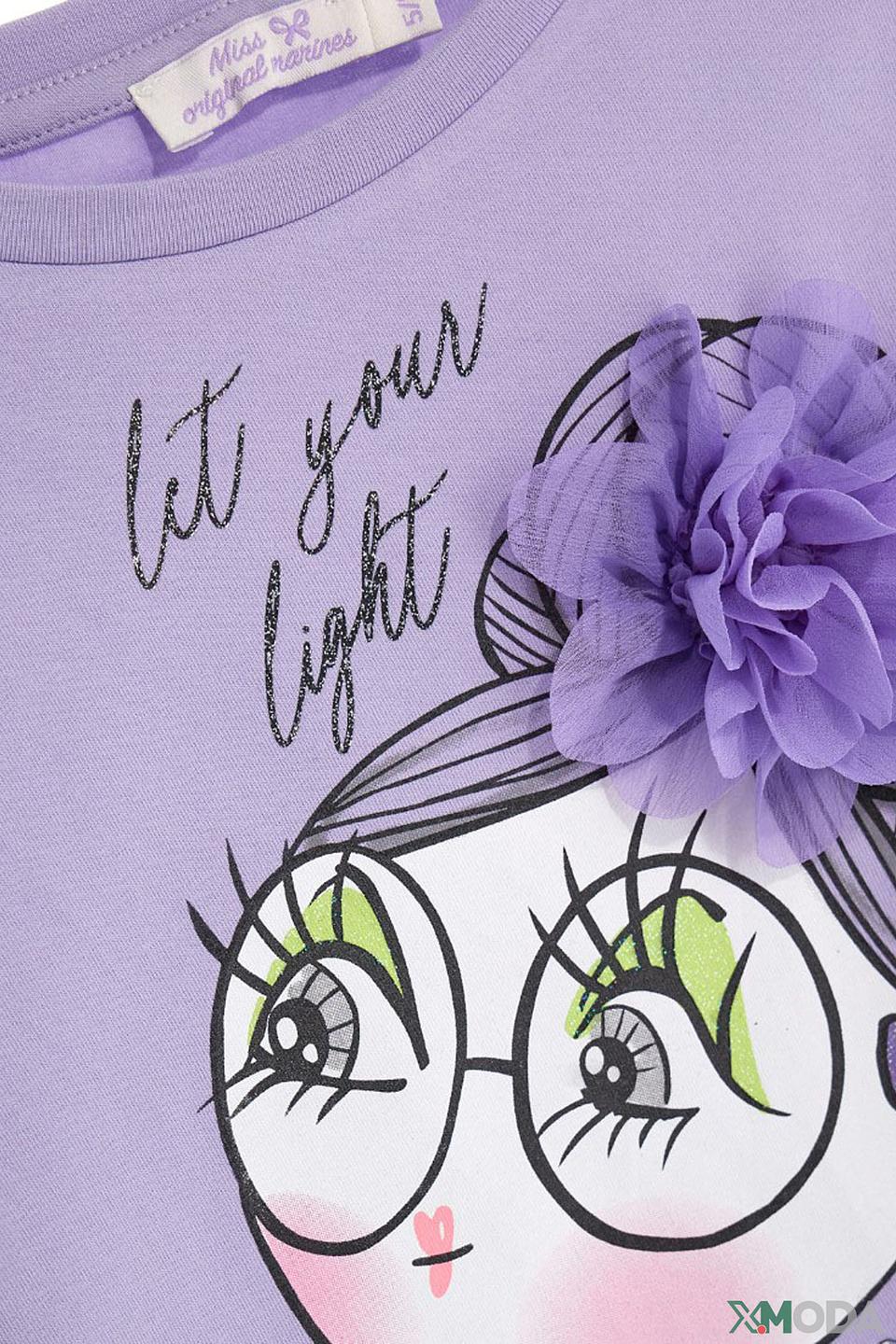 Футболка Original Marines дев. с единорогом лаванда