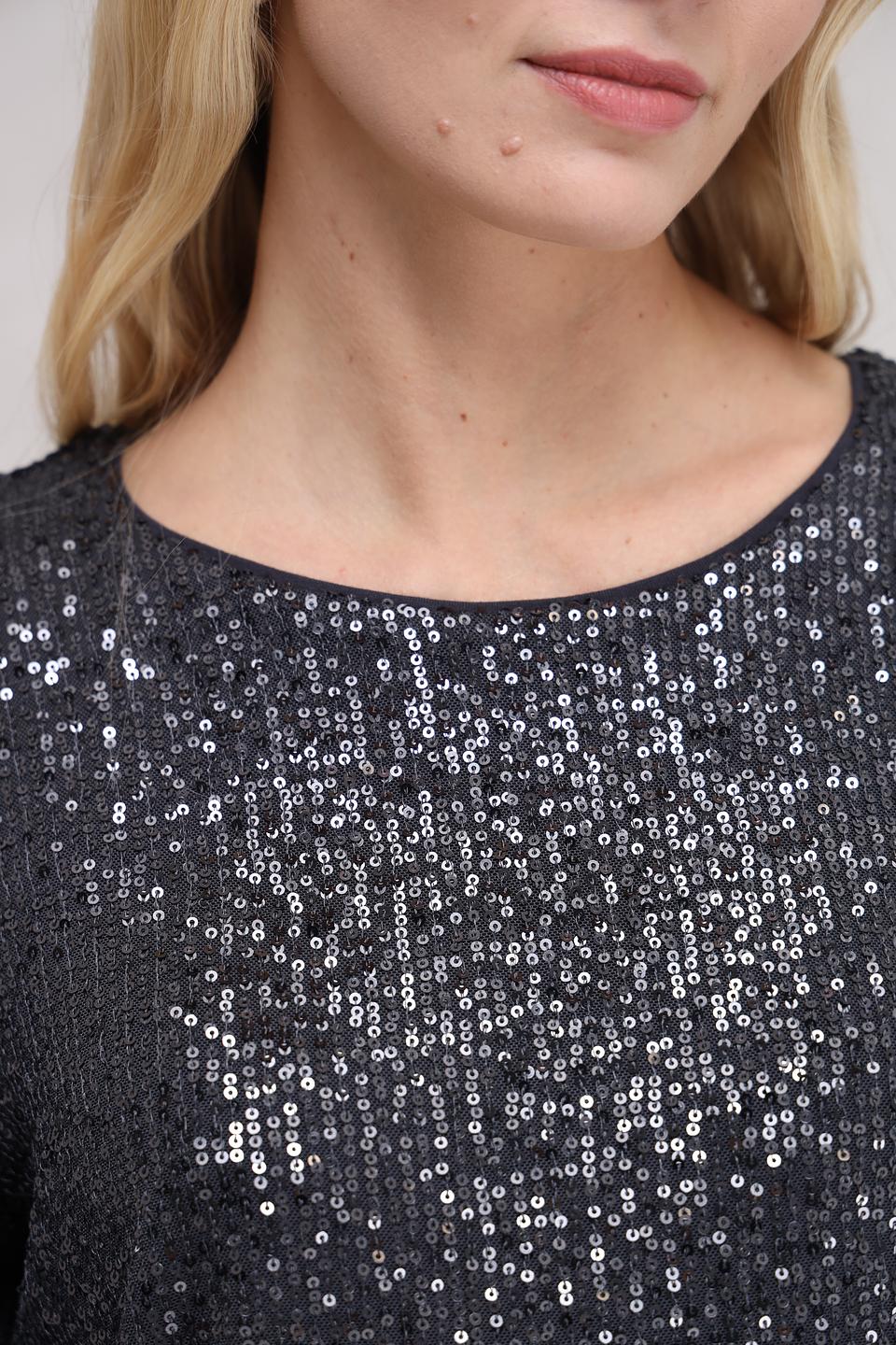 Блуза Taifun с пайетками чёрная