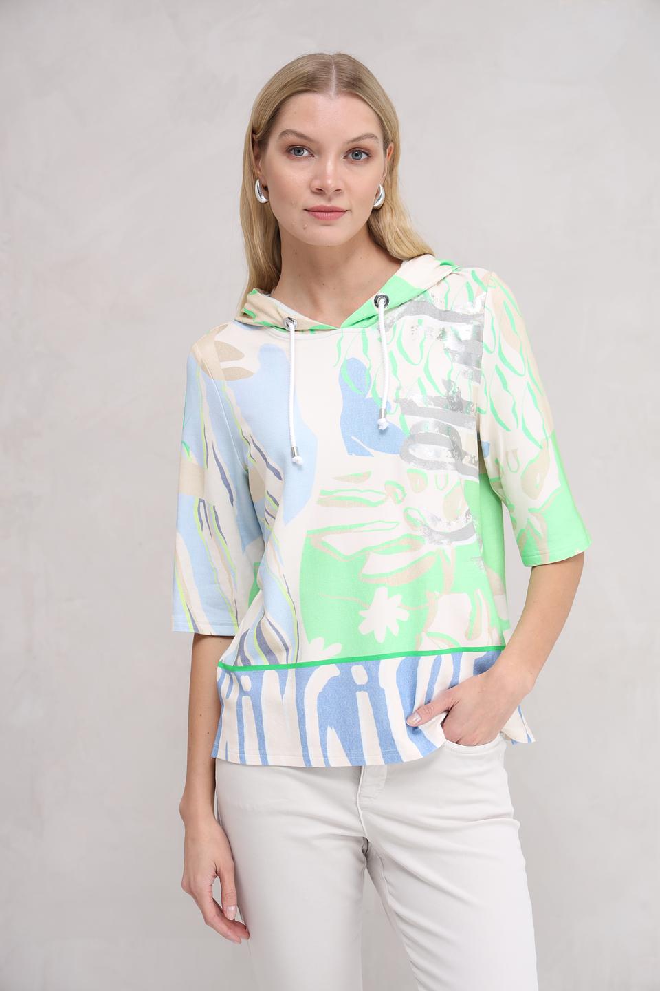 Блуза SE Stenau с капюшоном и принтом