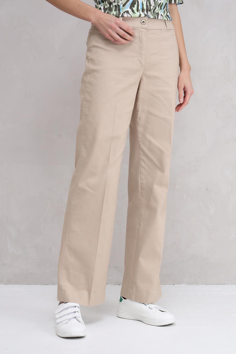 Джинсы Bianca палаццо бежевые