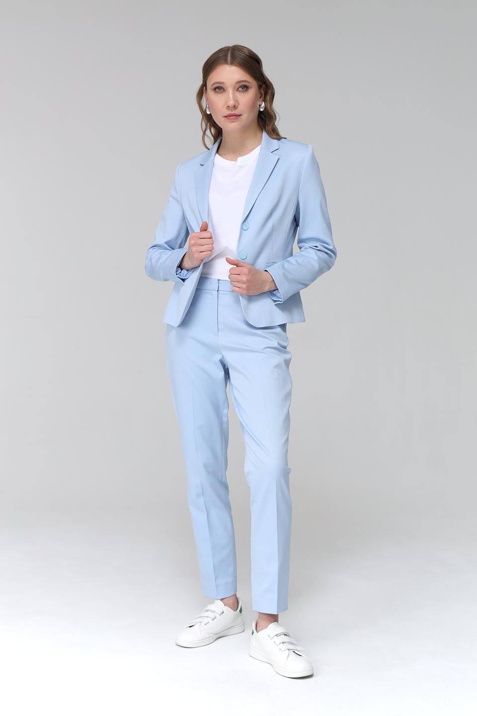 Жакет More and More голубой приталенный