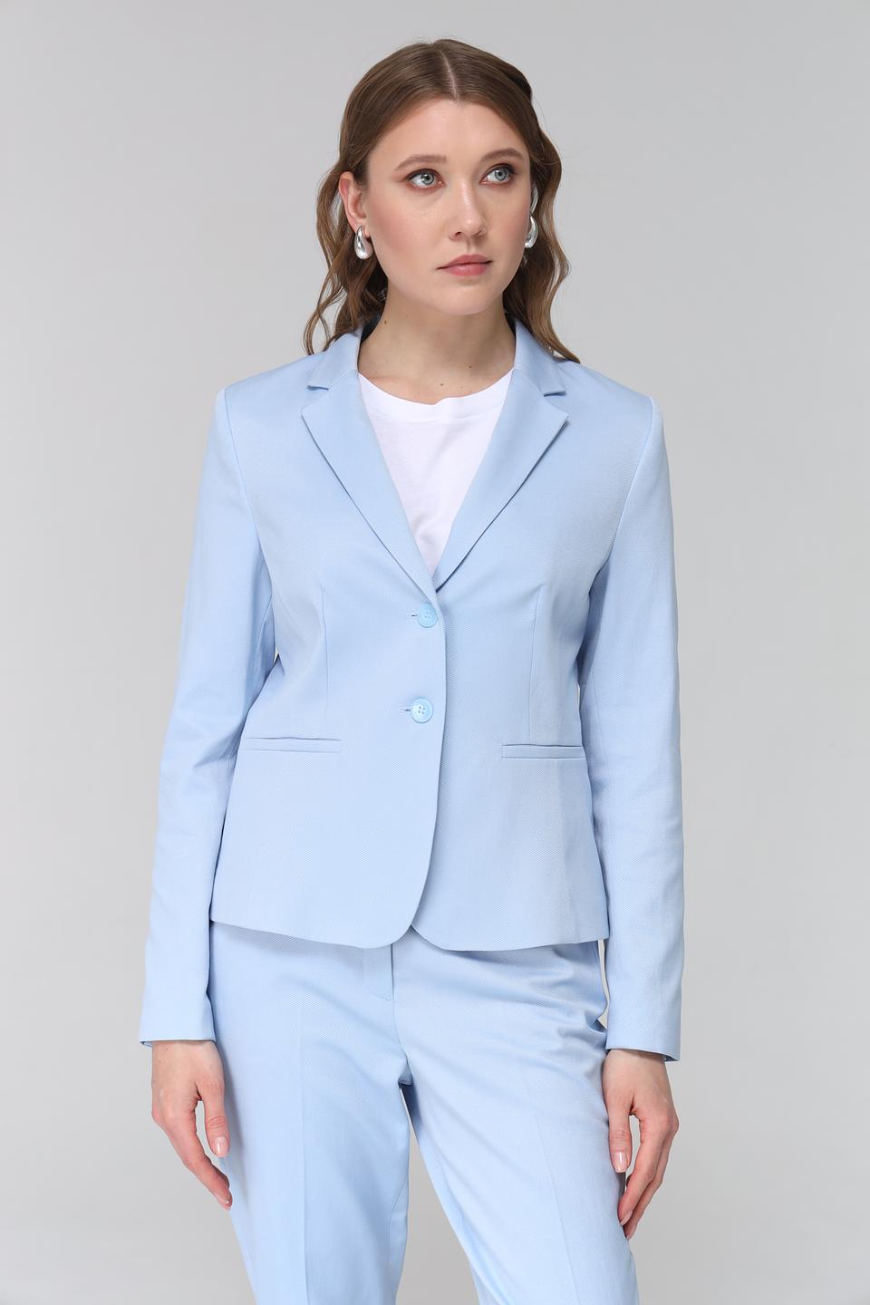 Жакет More and More голубой приталенный