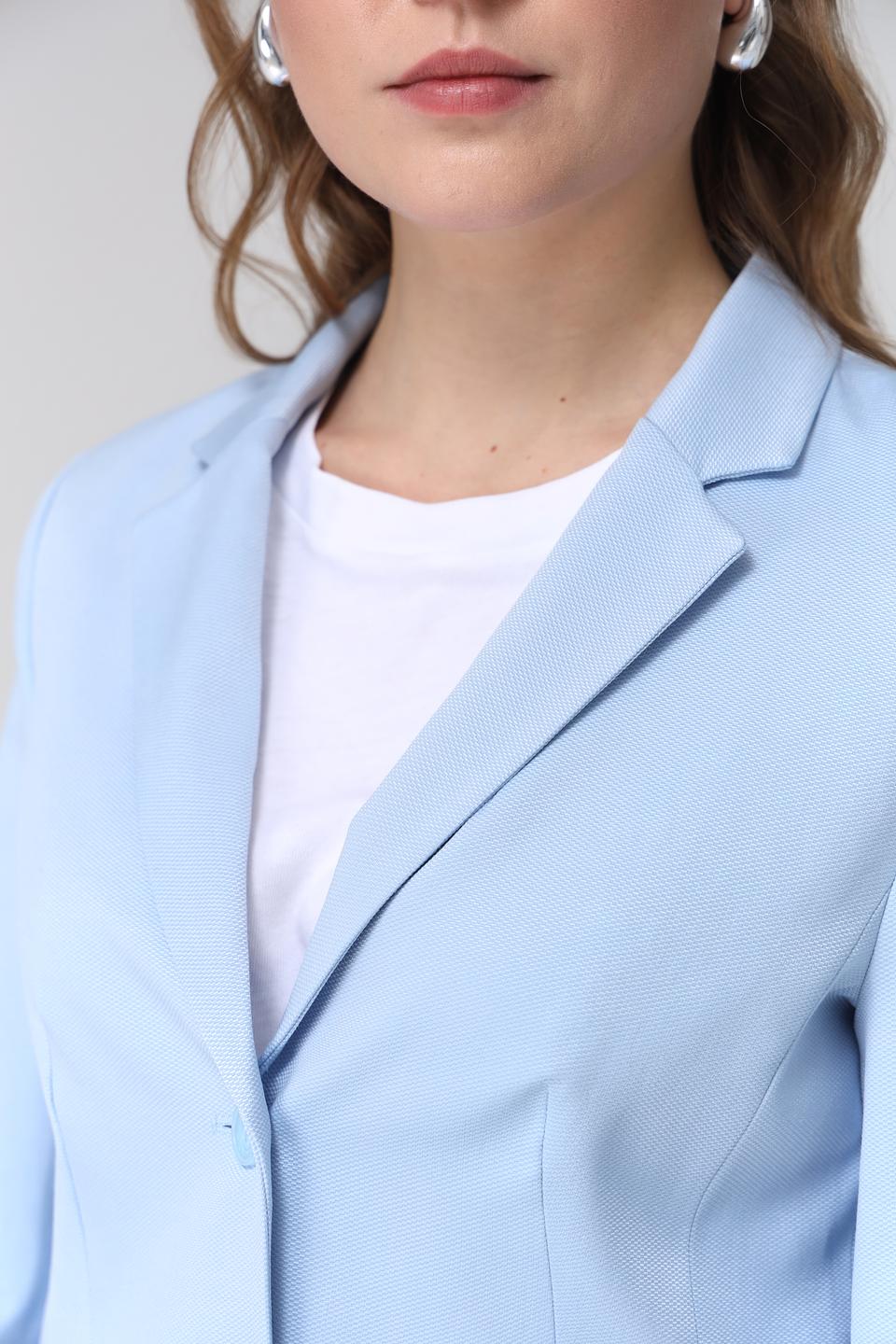 Жакет More and More голубой приталенный