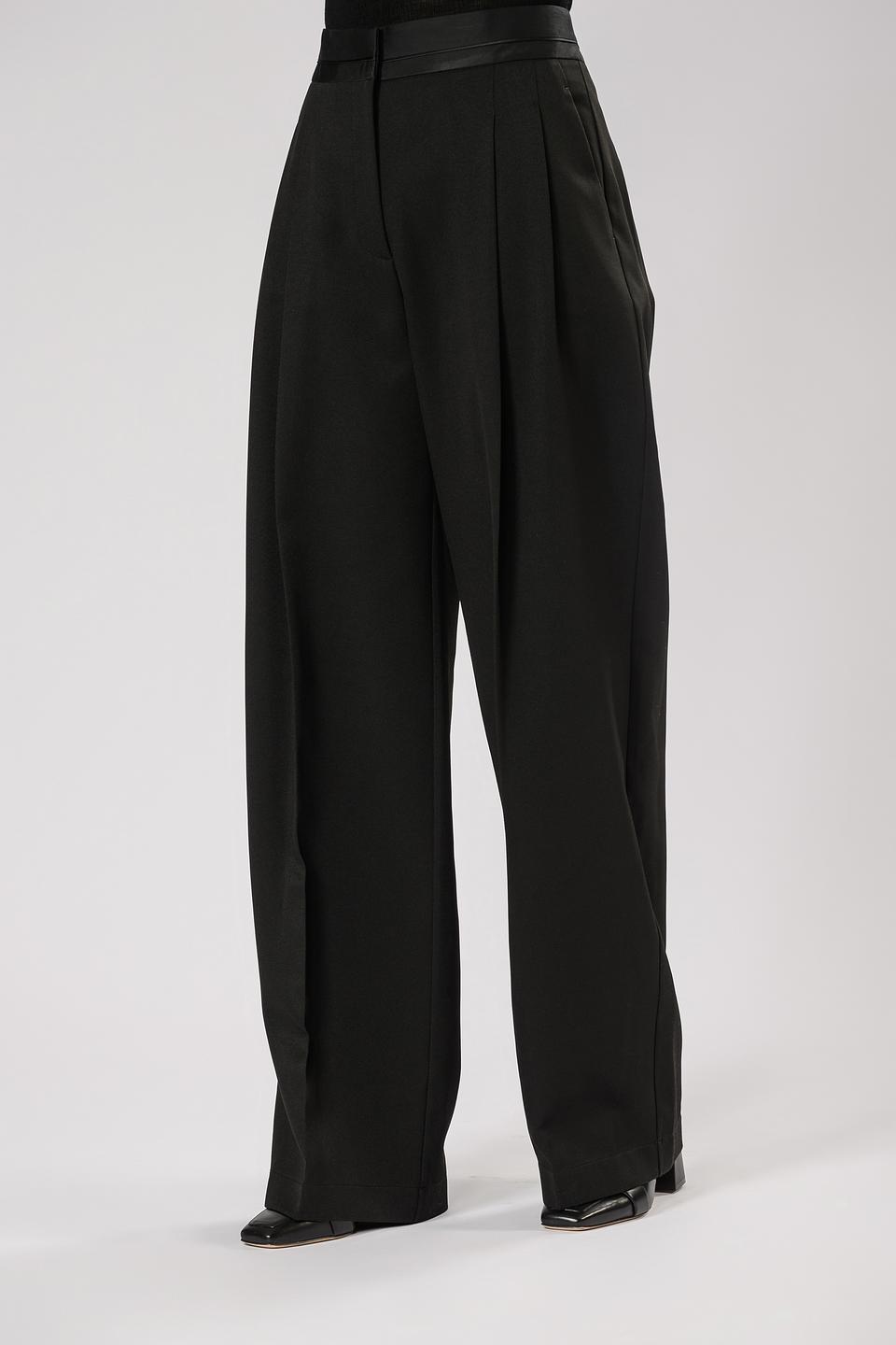 Брюки Patrizia Pepe чёрные широкие