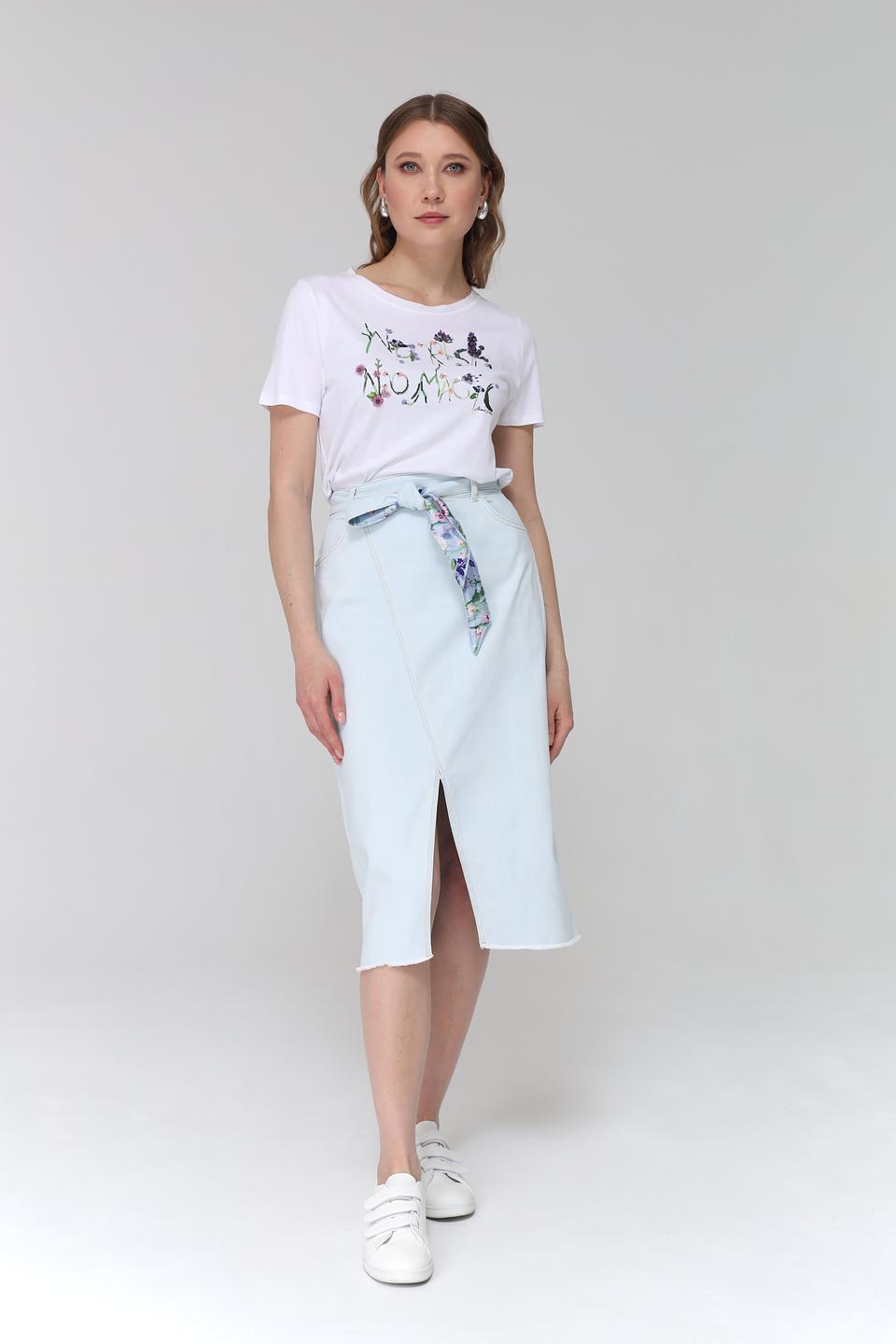 Юбка Marc Cain деним с поясом