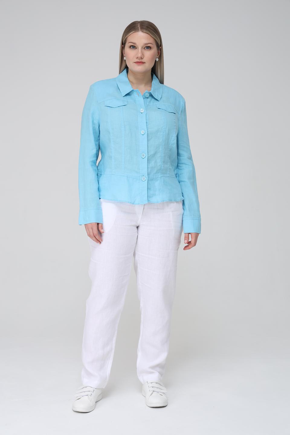Жакет Lebek льняной голубой