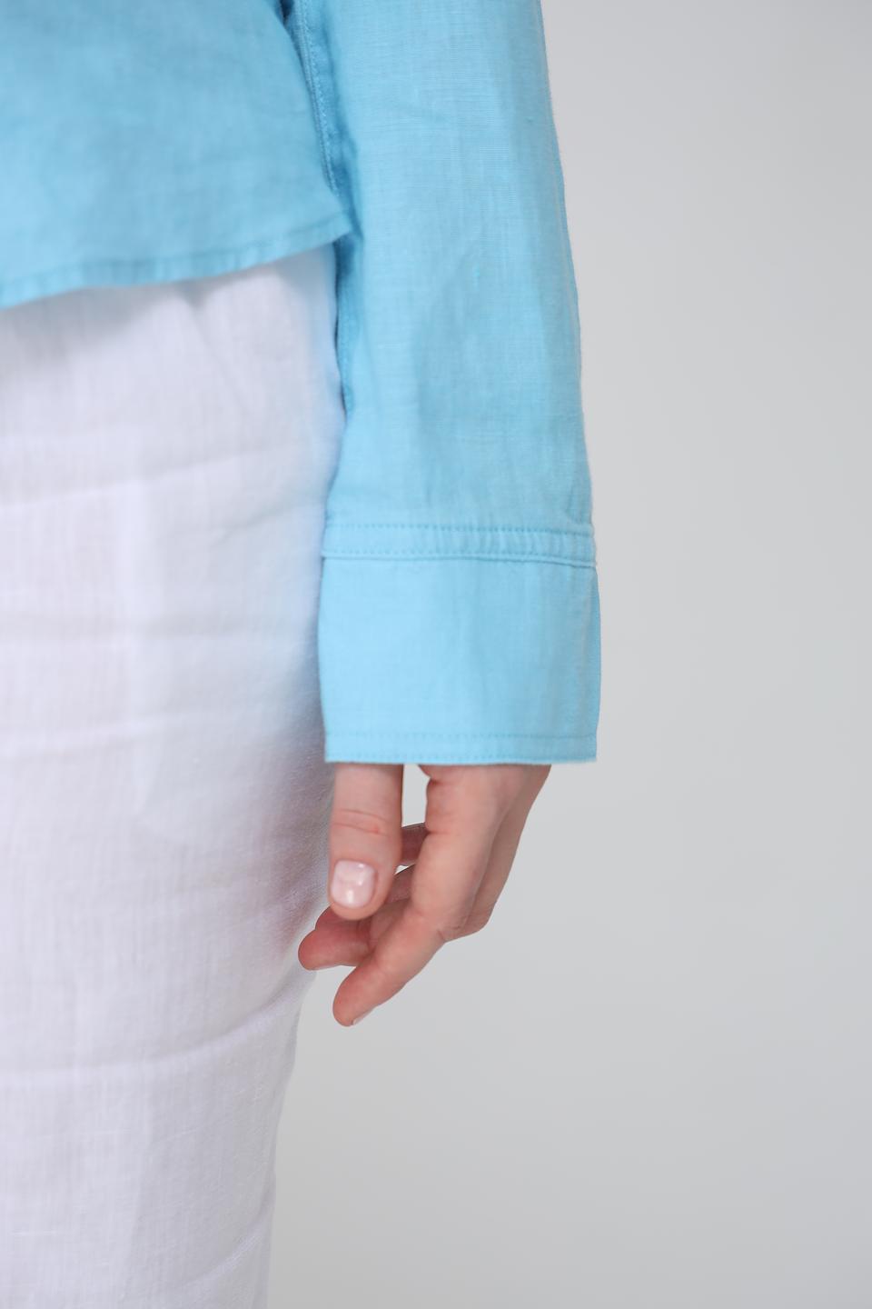 Жакет Lebek льняной голубой