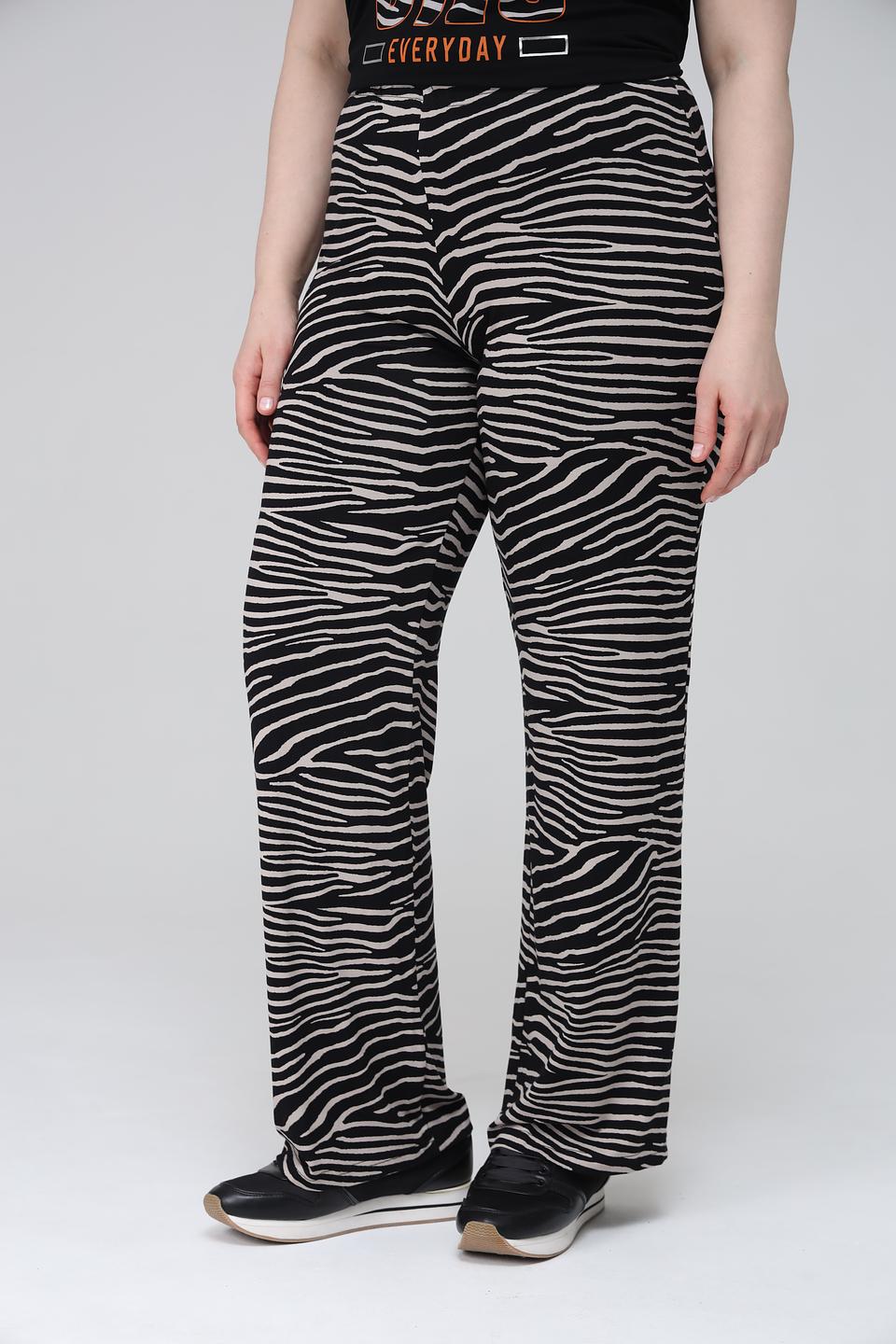 Брюки Doris Streich в полоску зебра