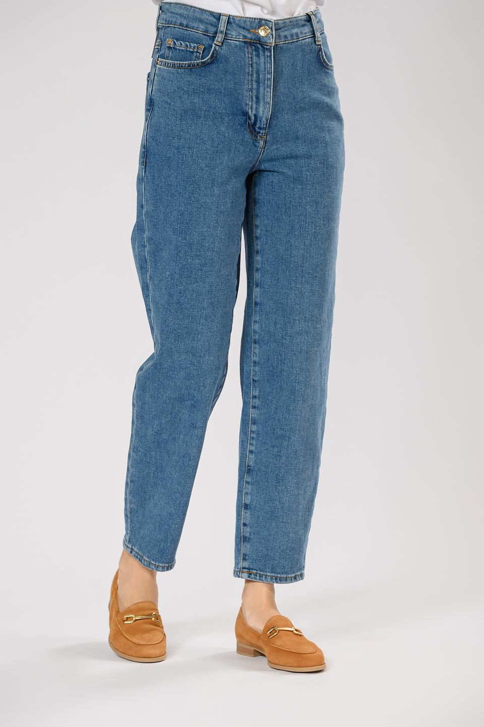 Брюки Penny Black Grey mom fit голубые