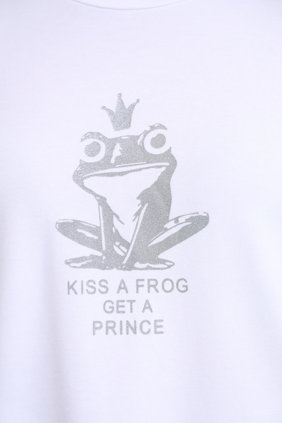 Футболка More and More с принтом белая