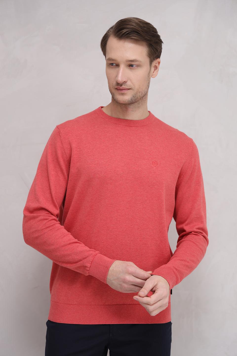 Джемпер Bugatti кораллового цвета с логотипом