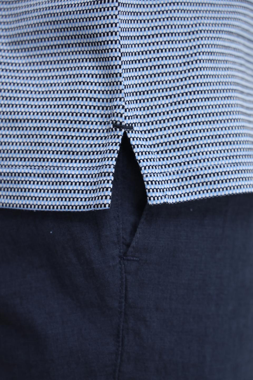 Поло Bugatti в полоску синий