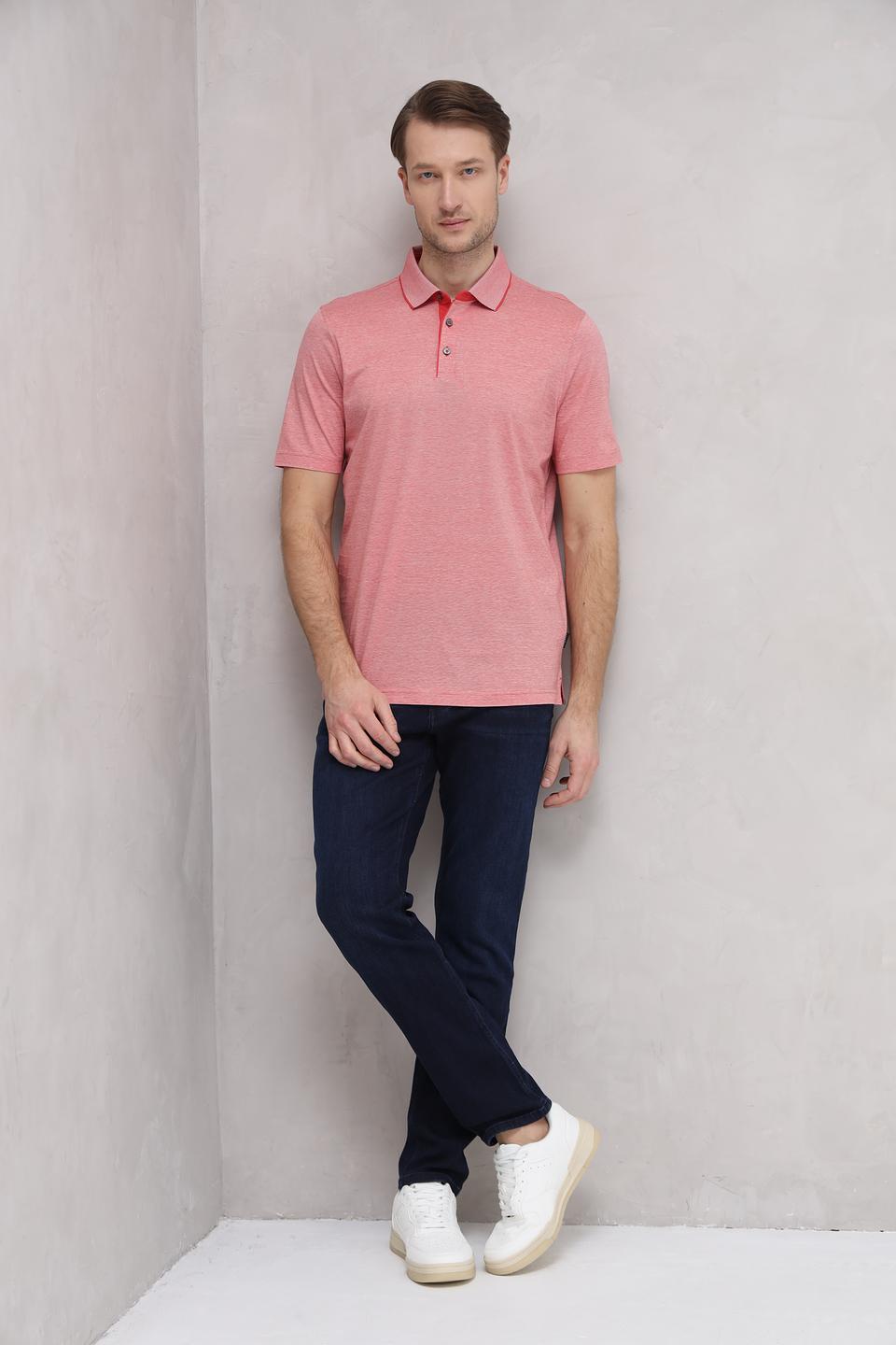 Поло Bugatti мужское персиковое