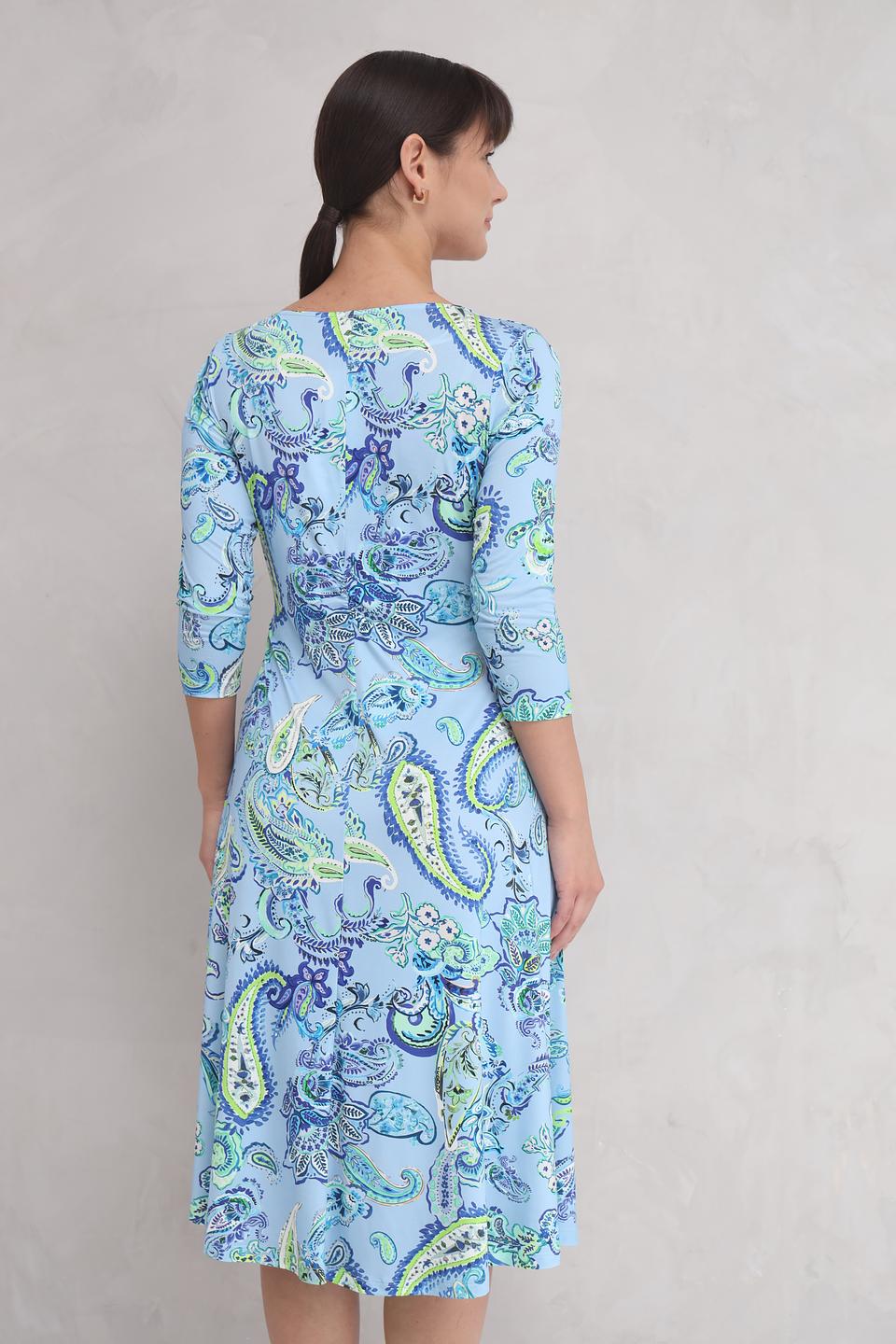 Платье SE Stenau с принтом пейсли голубое
