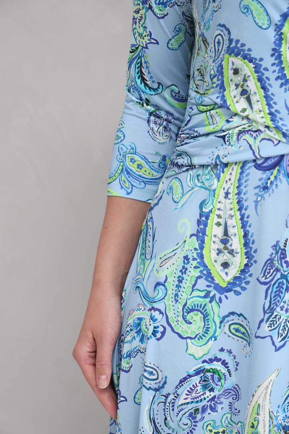 Платье SE Stenau с принтом пейсли голубое