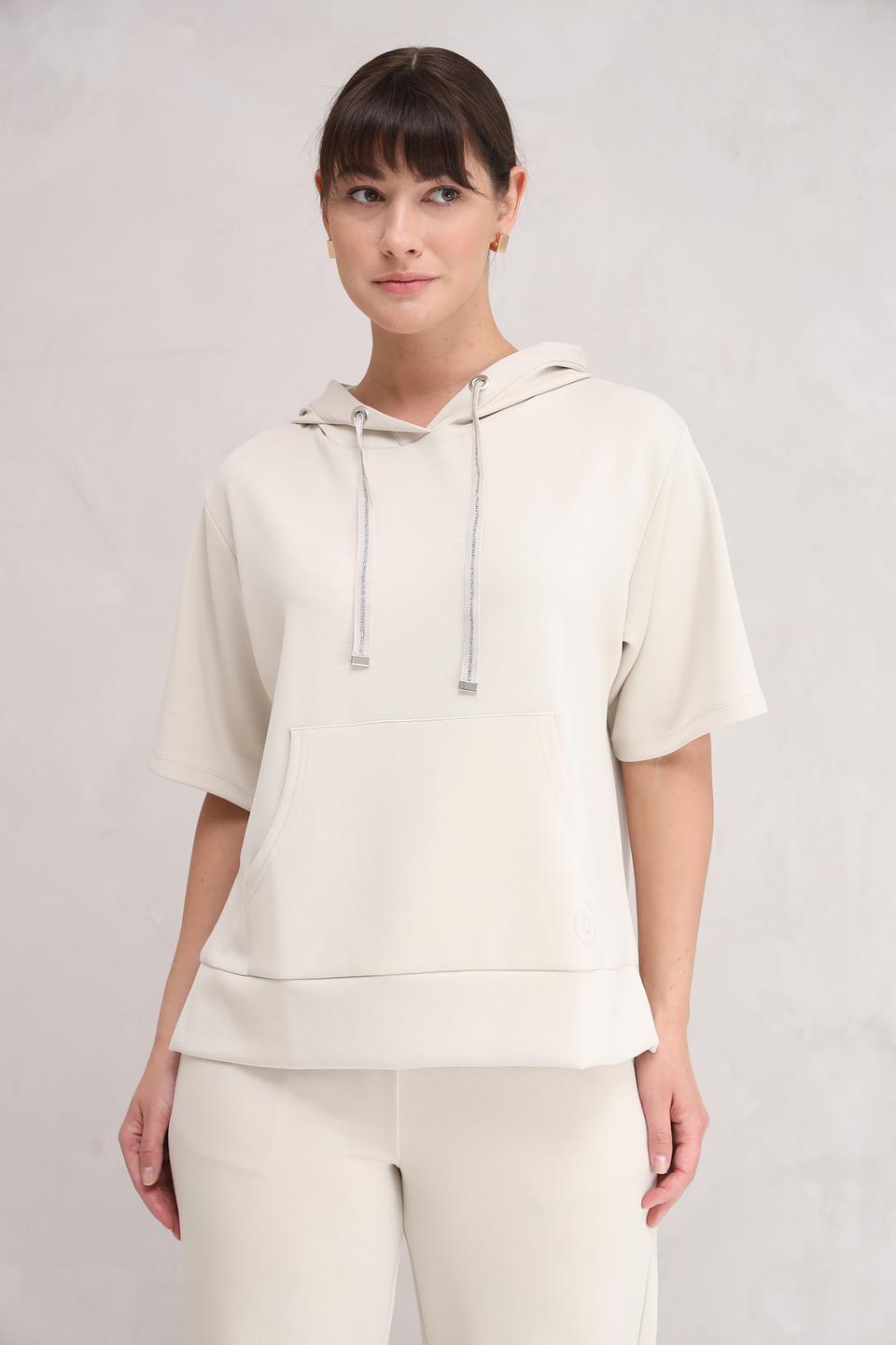 Пуловер Bugatti с капюшоном бежевый