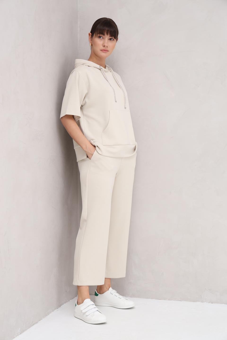 Пуловер Bugatti с капюшоном бежевый