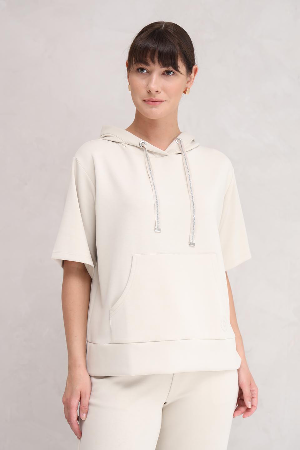 Пуловер Bugatti с капюшоном бежевый