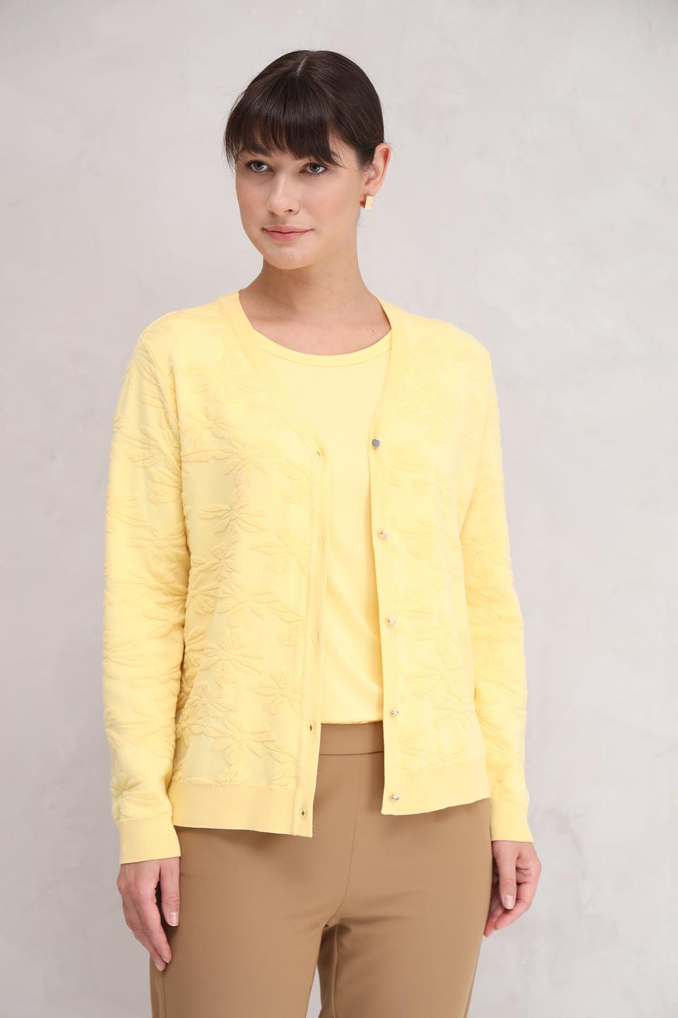 Жакет Frank Walder с вышивкой жёлтый