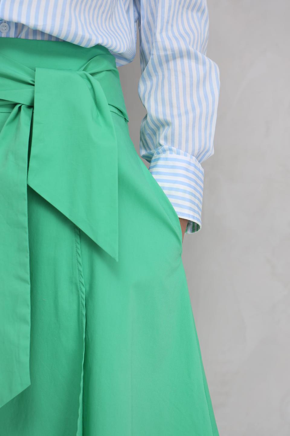 Юбка UNQ с завязками лайм