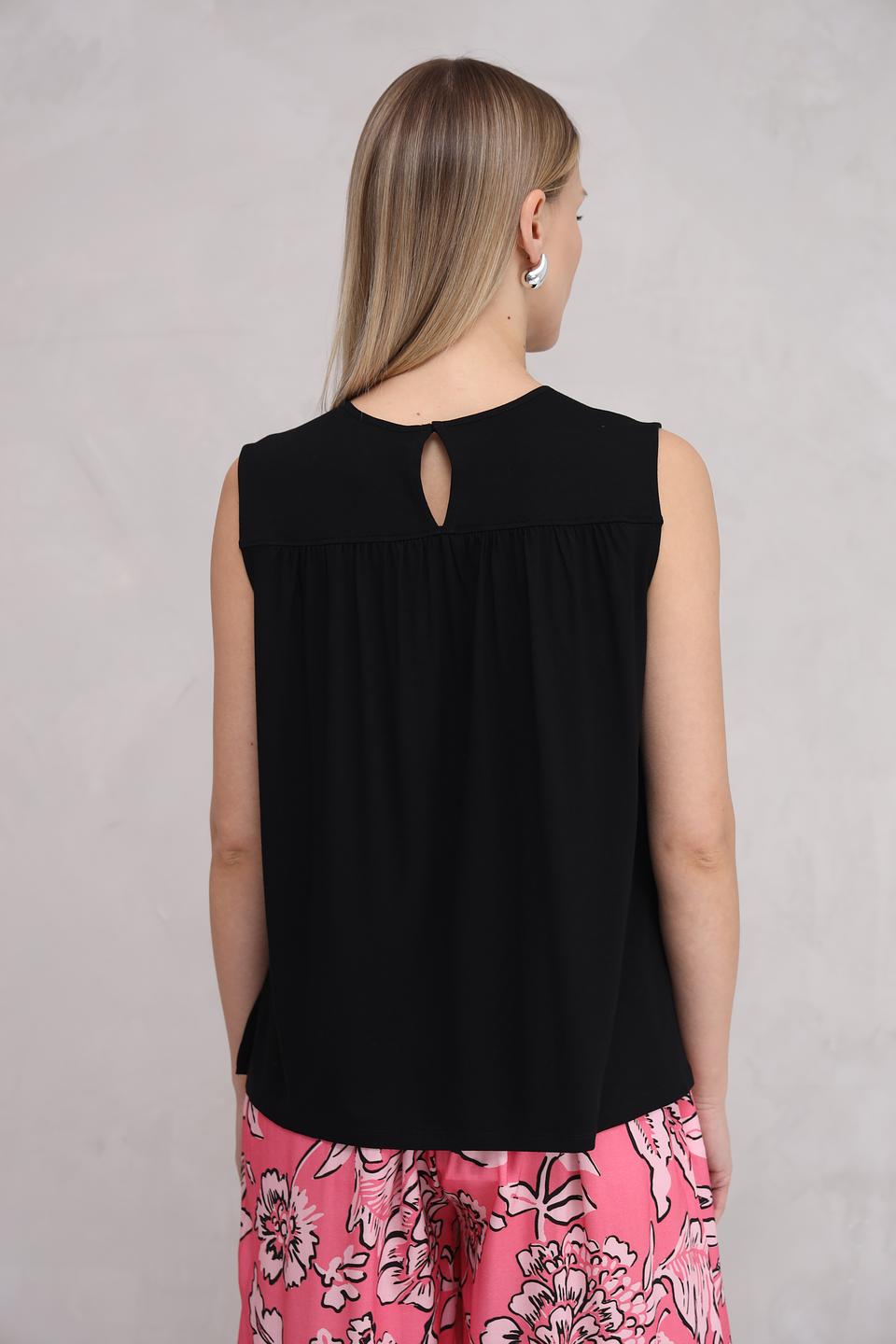 Топ Taifun чёрный с плечами