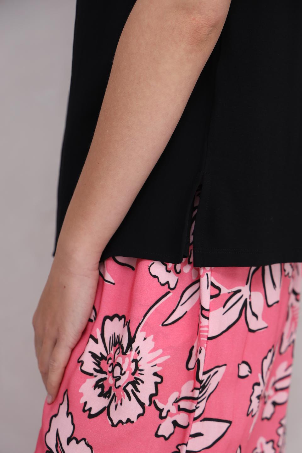 Топ Taifun чёрный с плечами