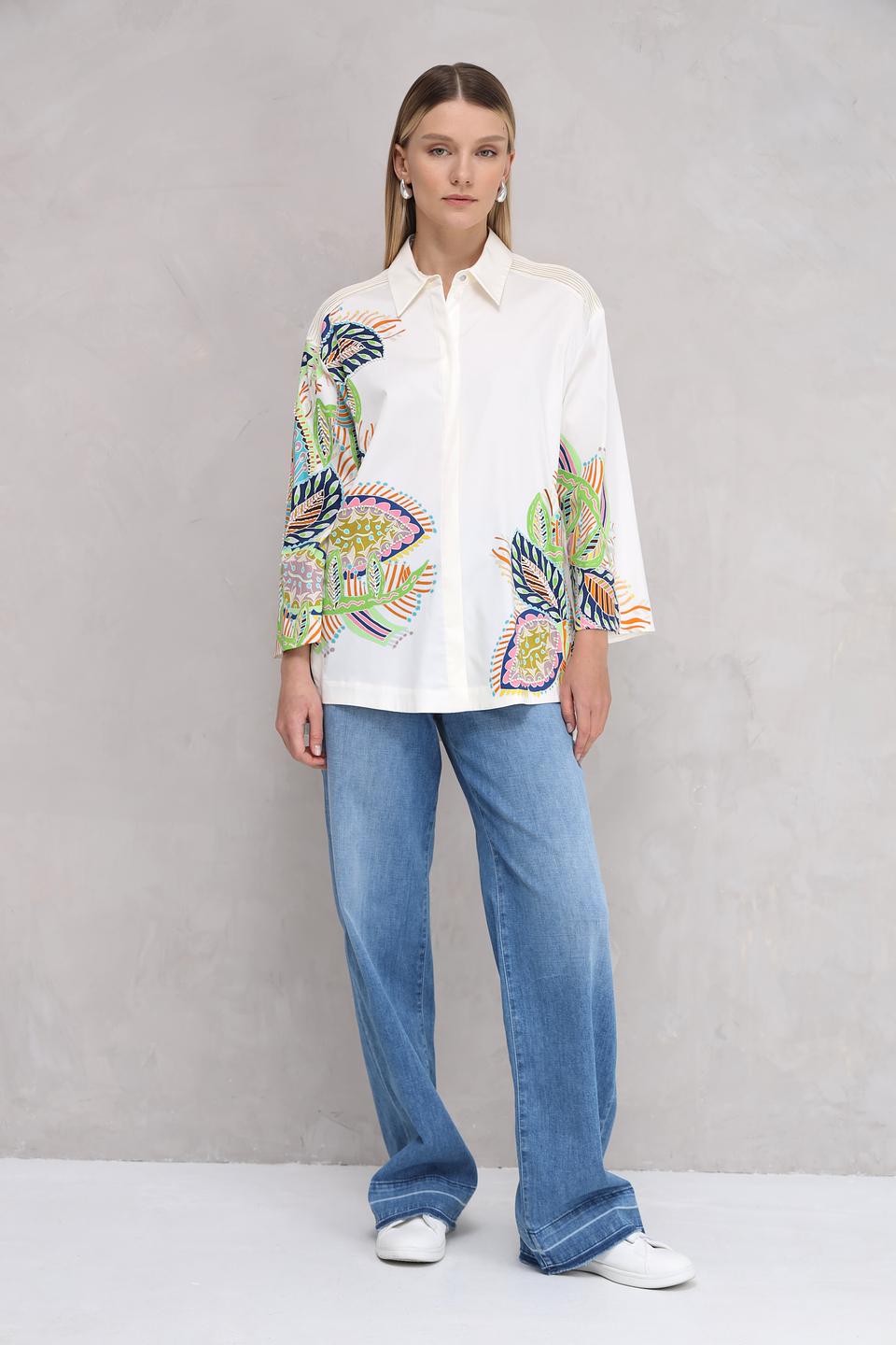 Блуза Marc Cain с цветочным принтом