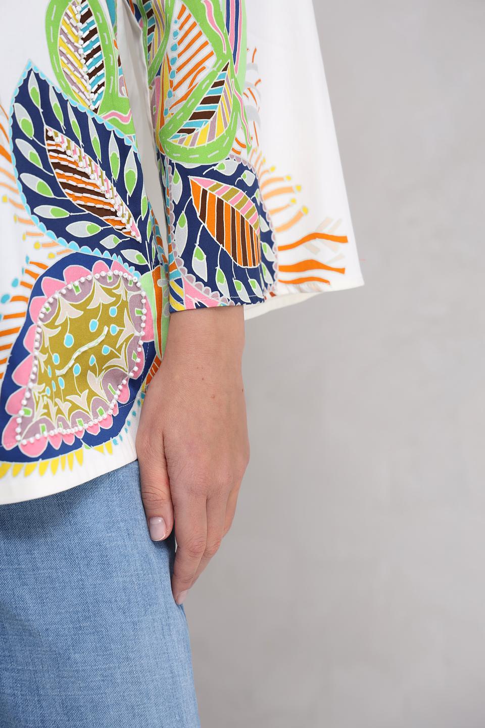 Блуза Marc Cain с цветочным принтом