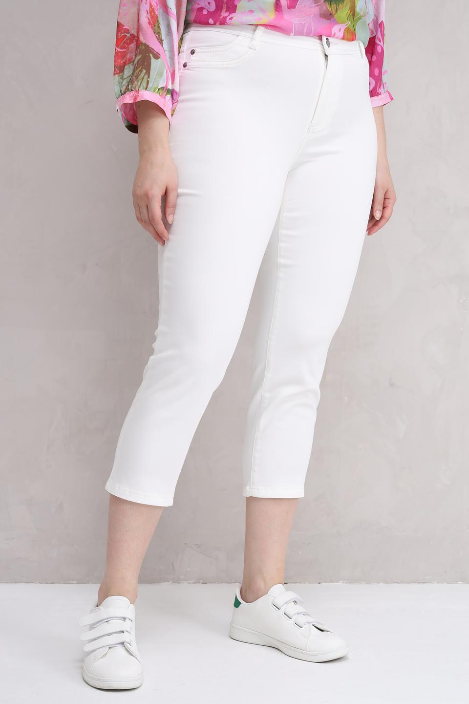 Брюки капри Lebek белые