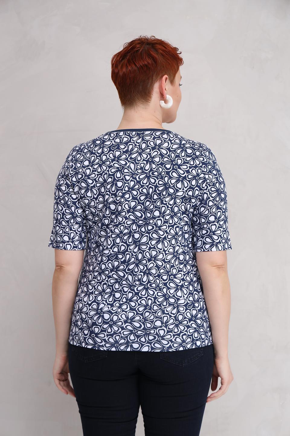 Футболка Rabe collection с цветочным принтом