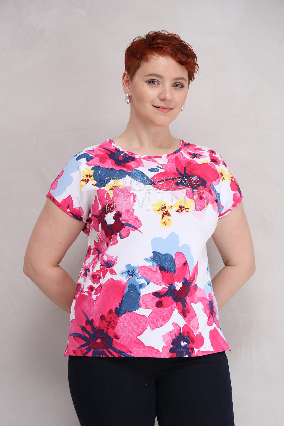 Футболка Rabe collection с цветочным принтом