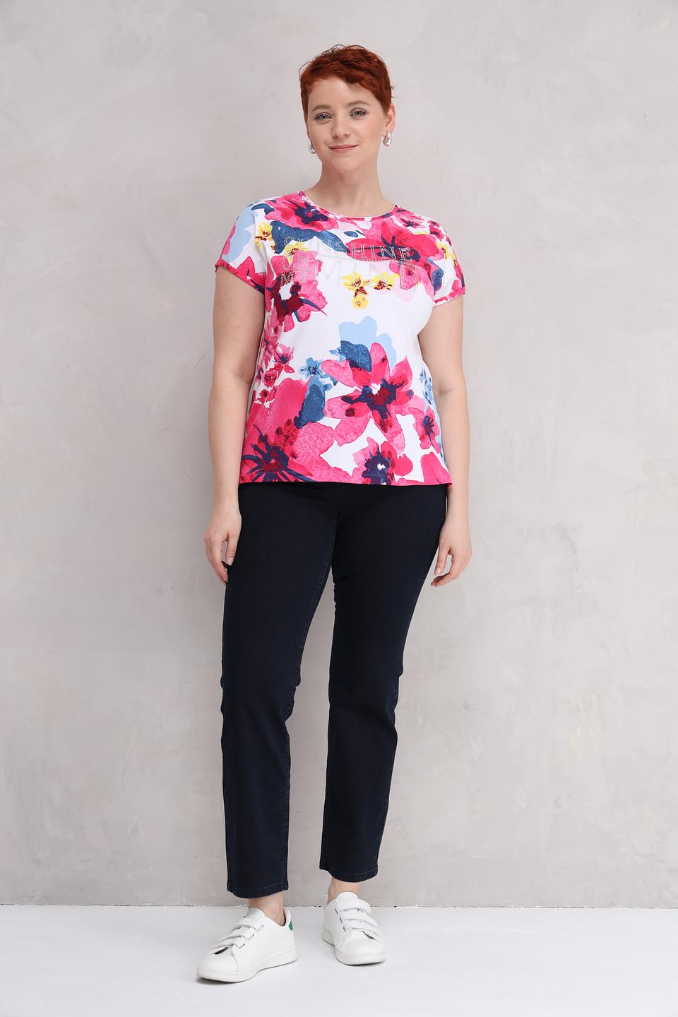 Футболка Rabe collection с цветочным принтом