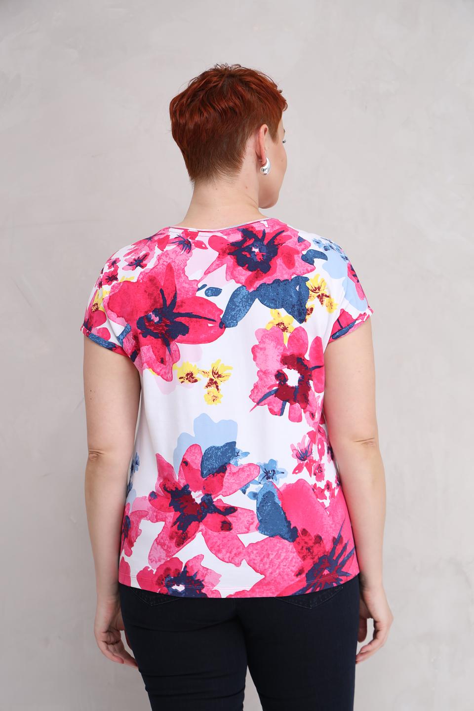Футболка Rabe collection с цветочным принтом