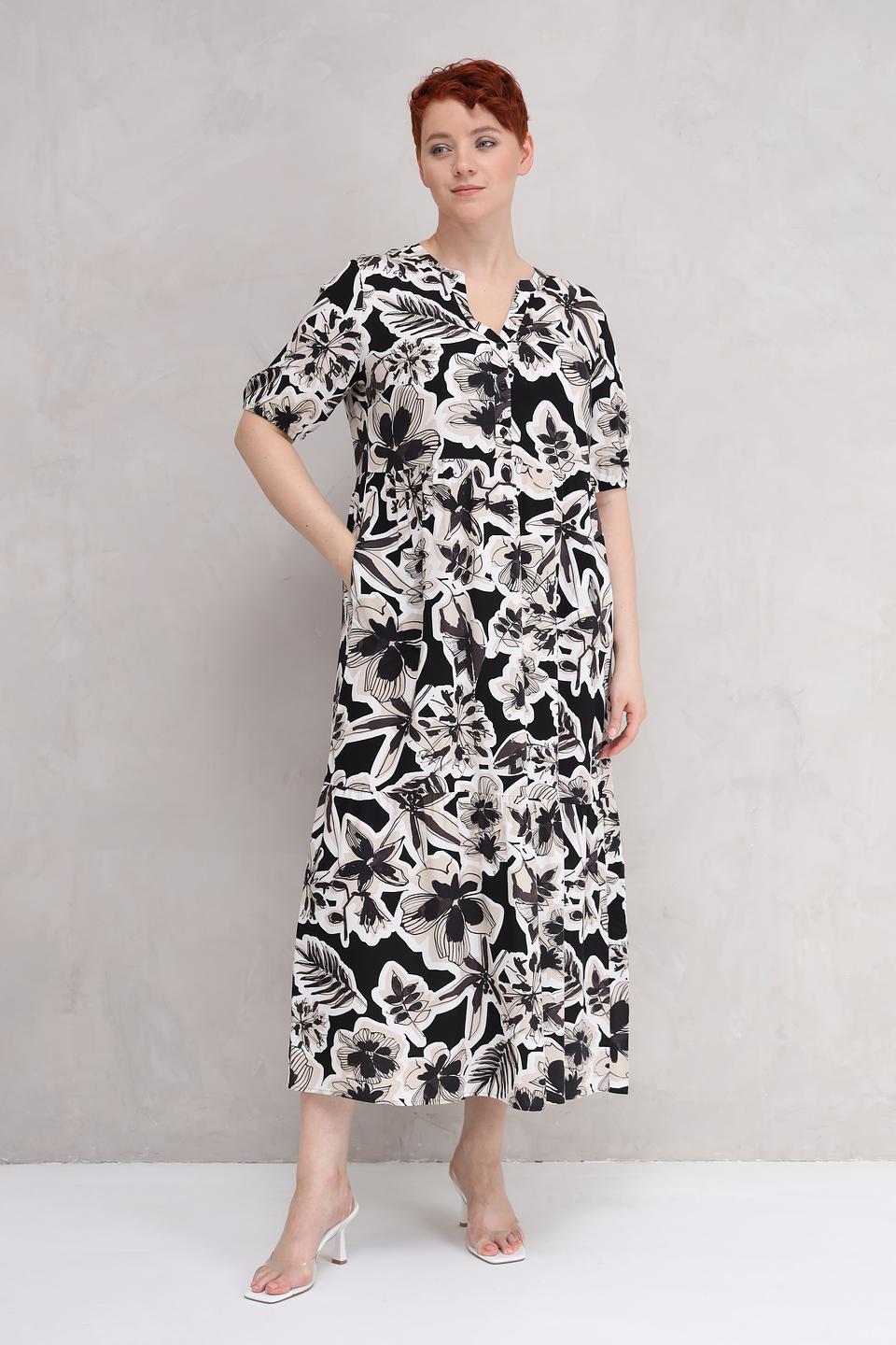 Платье Lecomte с цветочным принтом