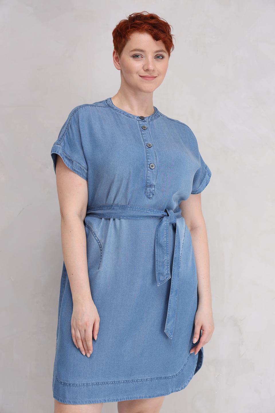 Платье Lecomte джинсовое с поясом