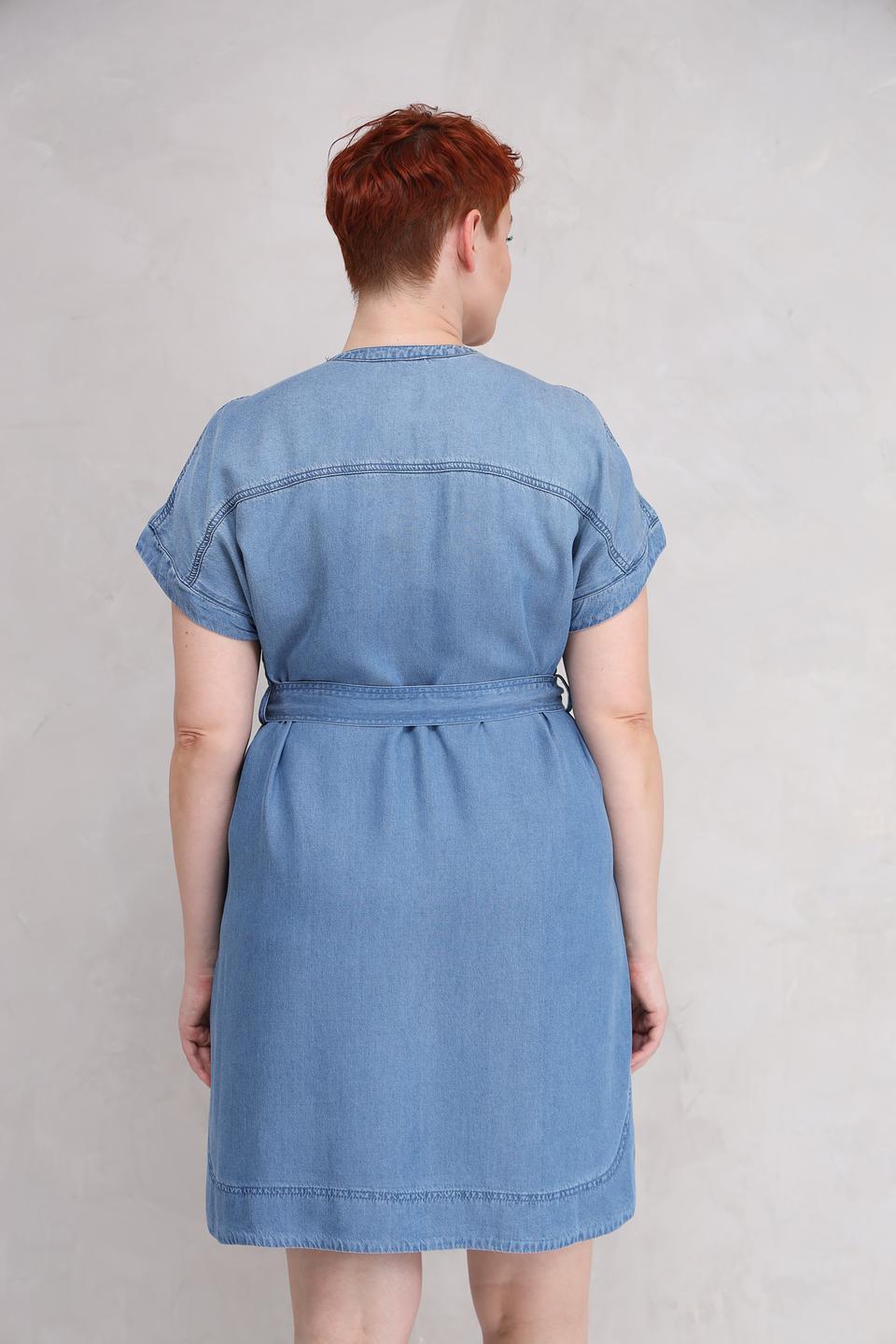 Платье Lecomte джинсовое с поясом