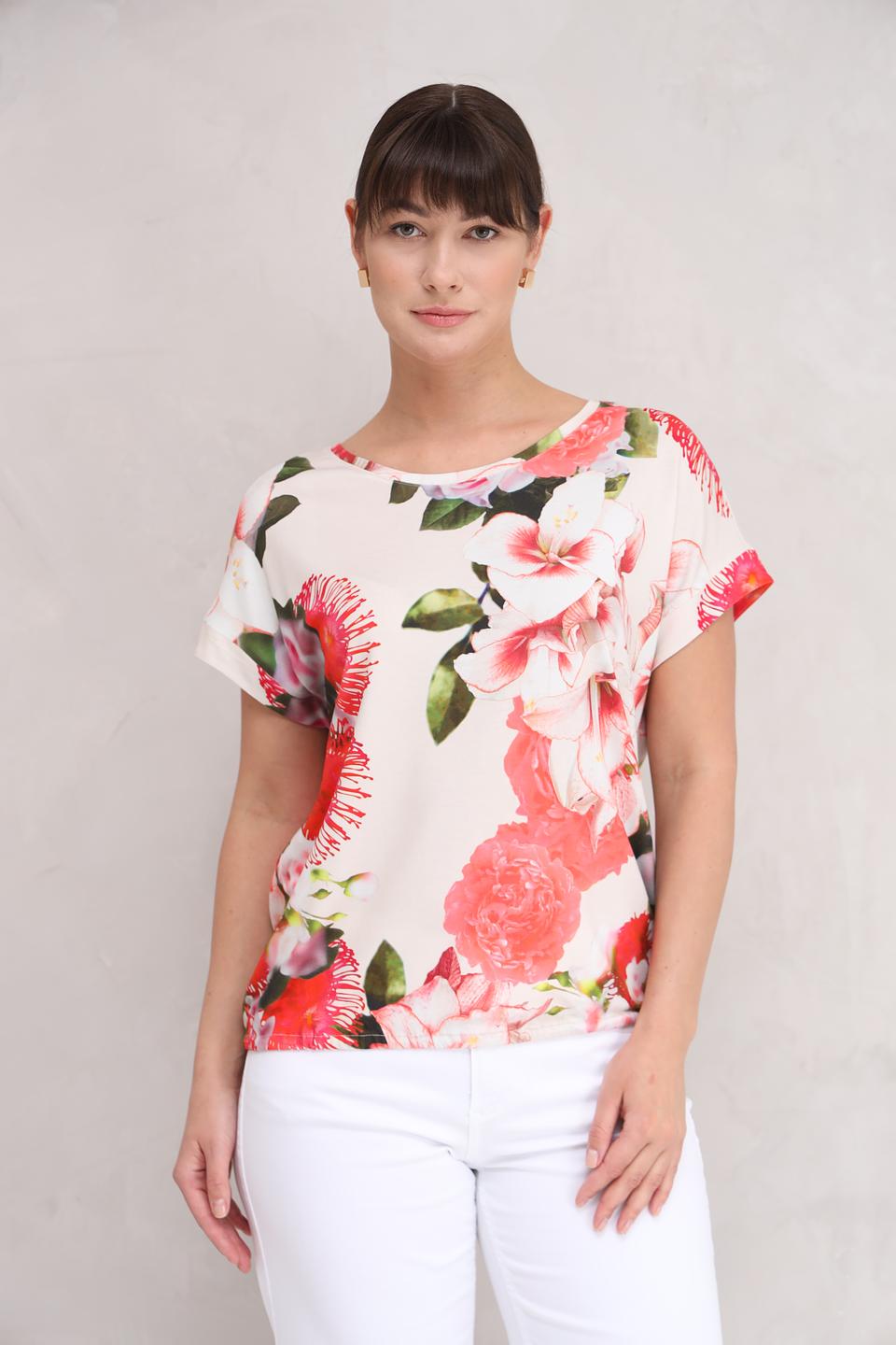 Футболка Monari с цветочным принтом