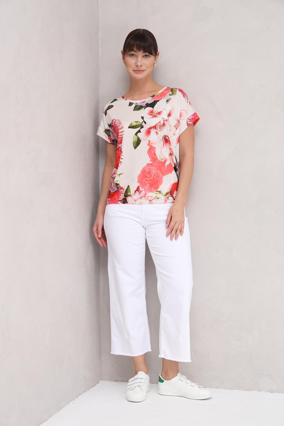 Футболка Monari с цветочным принтом