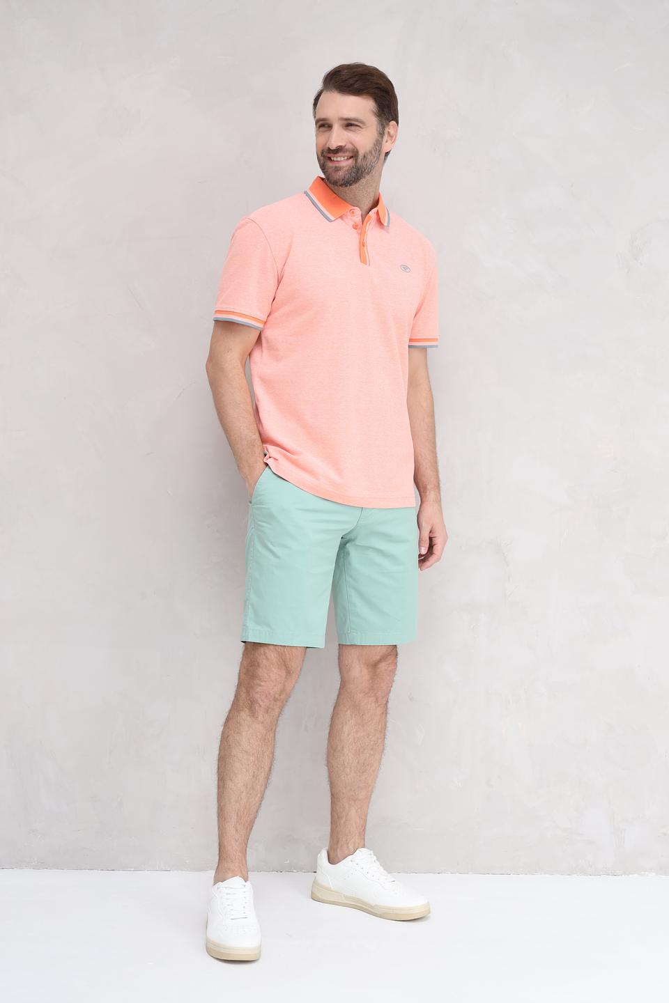 Поло Tom Tailor персиковое с отделкой